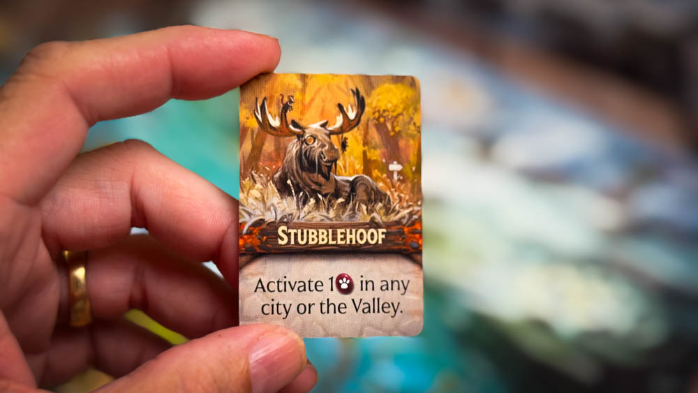 Everdell Silverfrost Stubblehoof animal helper card