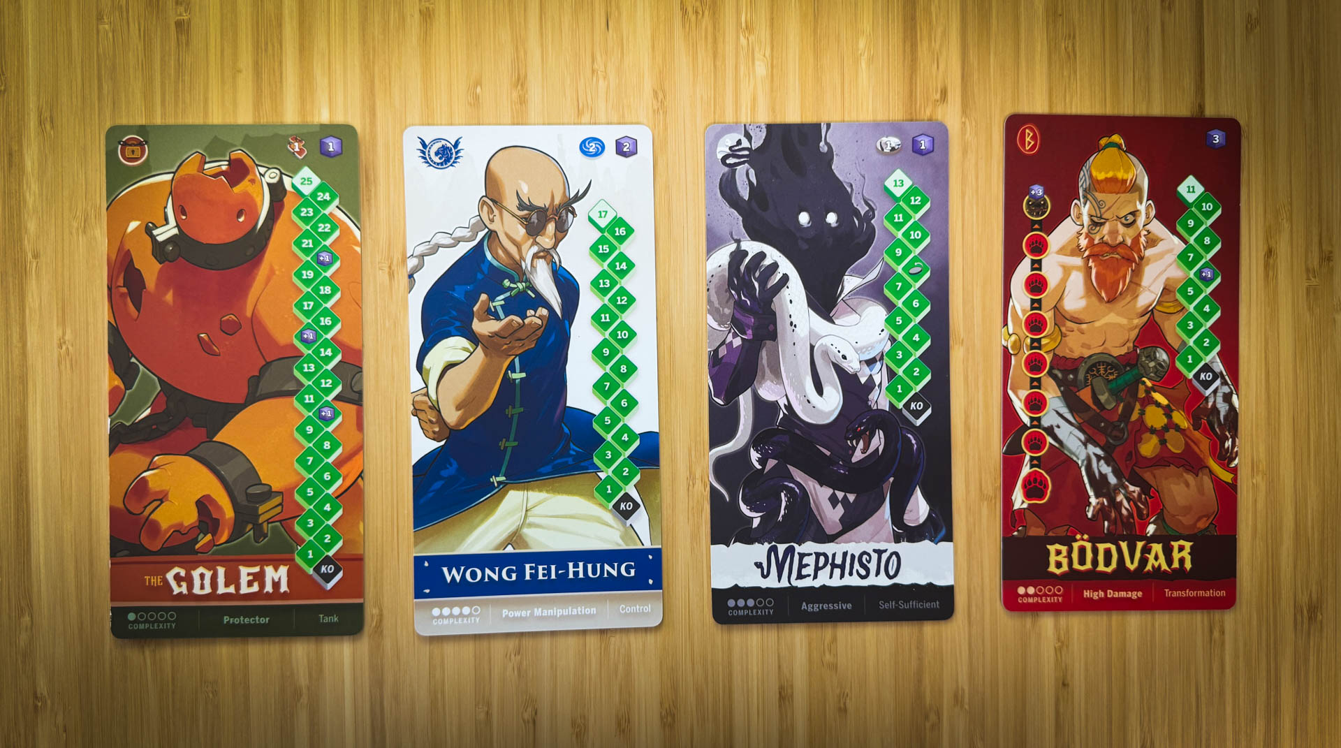 Tag Team board game review featuring asymmetric fighters and strategic deck building mechanics