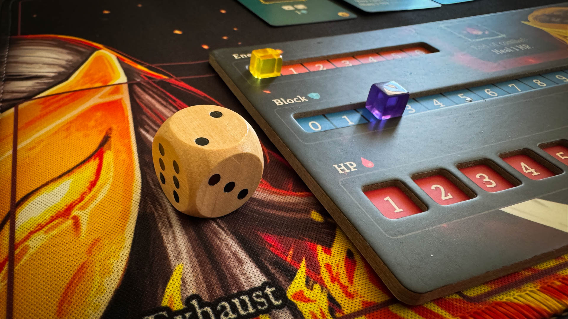 Mystic Lands board game with stained glass card art and Vale Map journey board