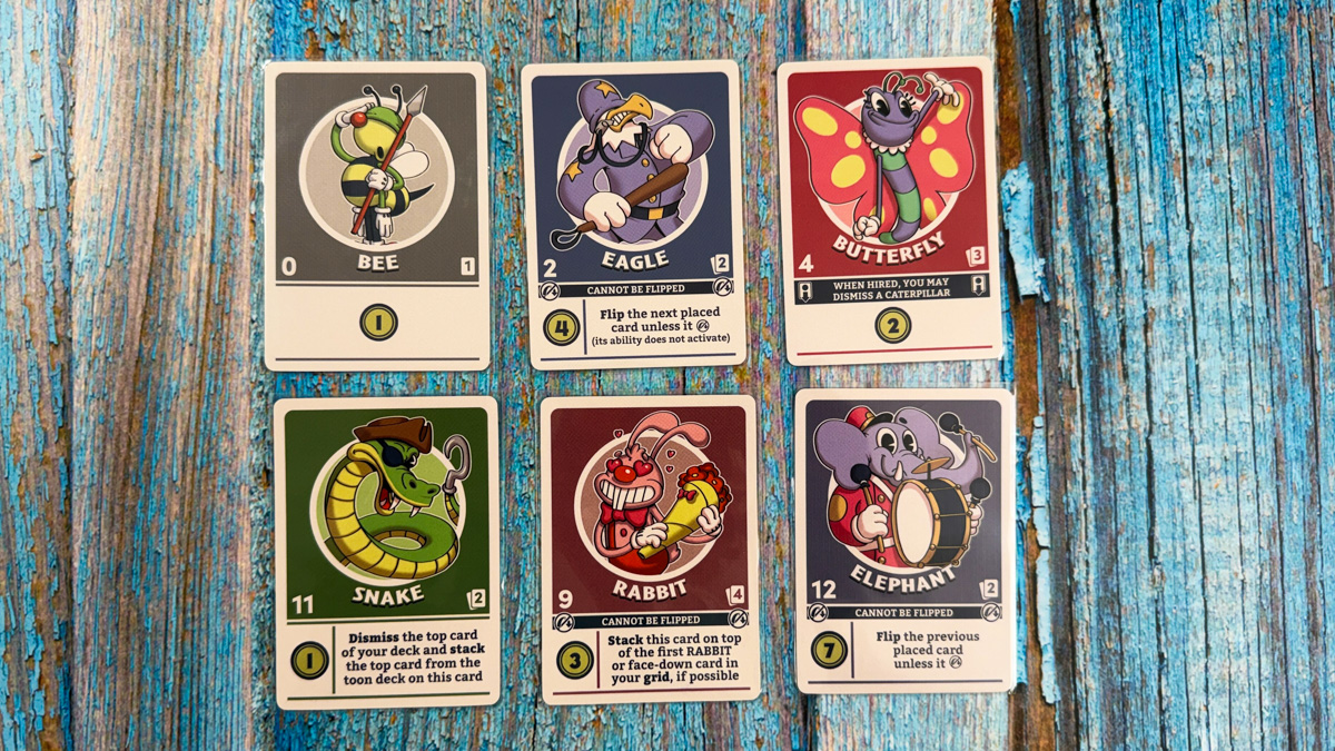 #6 — FlipToons FlipToons deck building board game cards and components by Thunderworks Games