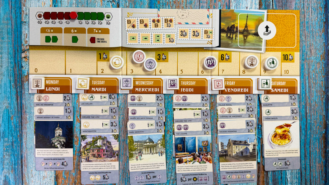 Let's Go to France — Regional Map Board Let's Go to France regional map board showing France travel locations for meeple movement