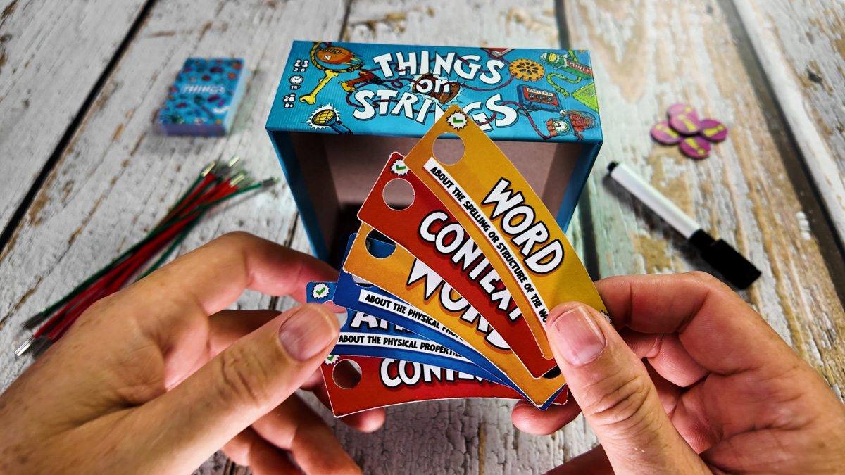 #5 — Things on Strings Things on Strings cooperative deduction board game by Allplay with flowchart layout